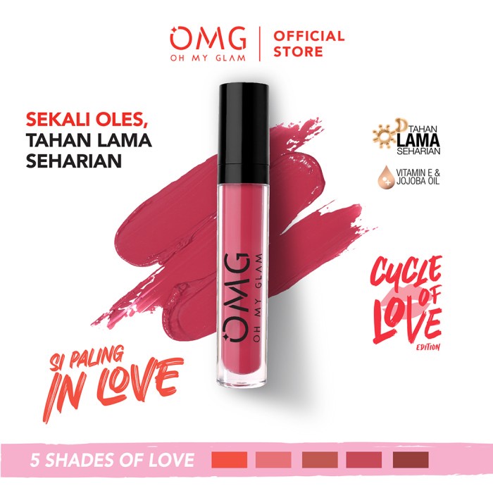 OMG Oh My Glam Matte Kiss Lip Cream 3.5 g - Si Paling Bucin