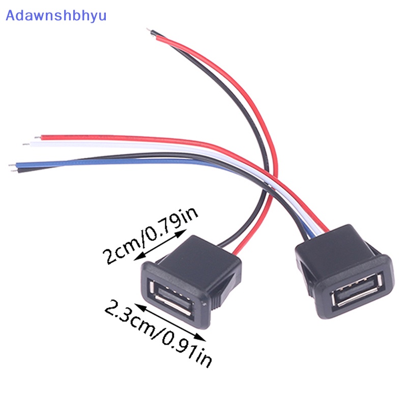 Adhyu USB2.0 Female Power Jack Charging Port Connector Dengan Kabel USB Charger Socket ID