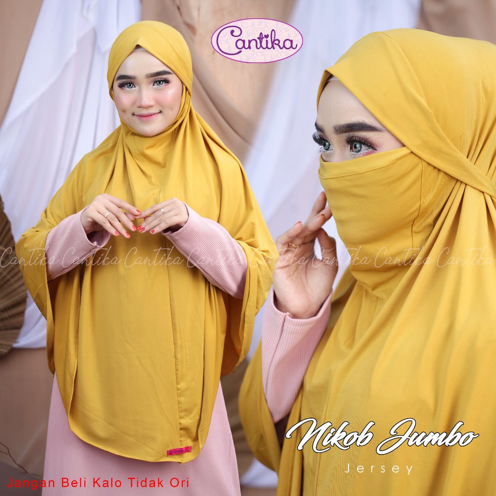 Jilbab JUMBO Tikap Nikob Nikab Cadar Arabian Ori Cantika BY QOID (Mohon Baca Deskripsi)