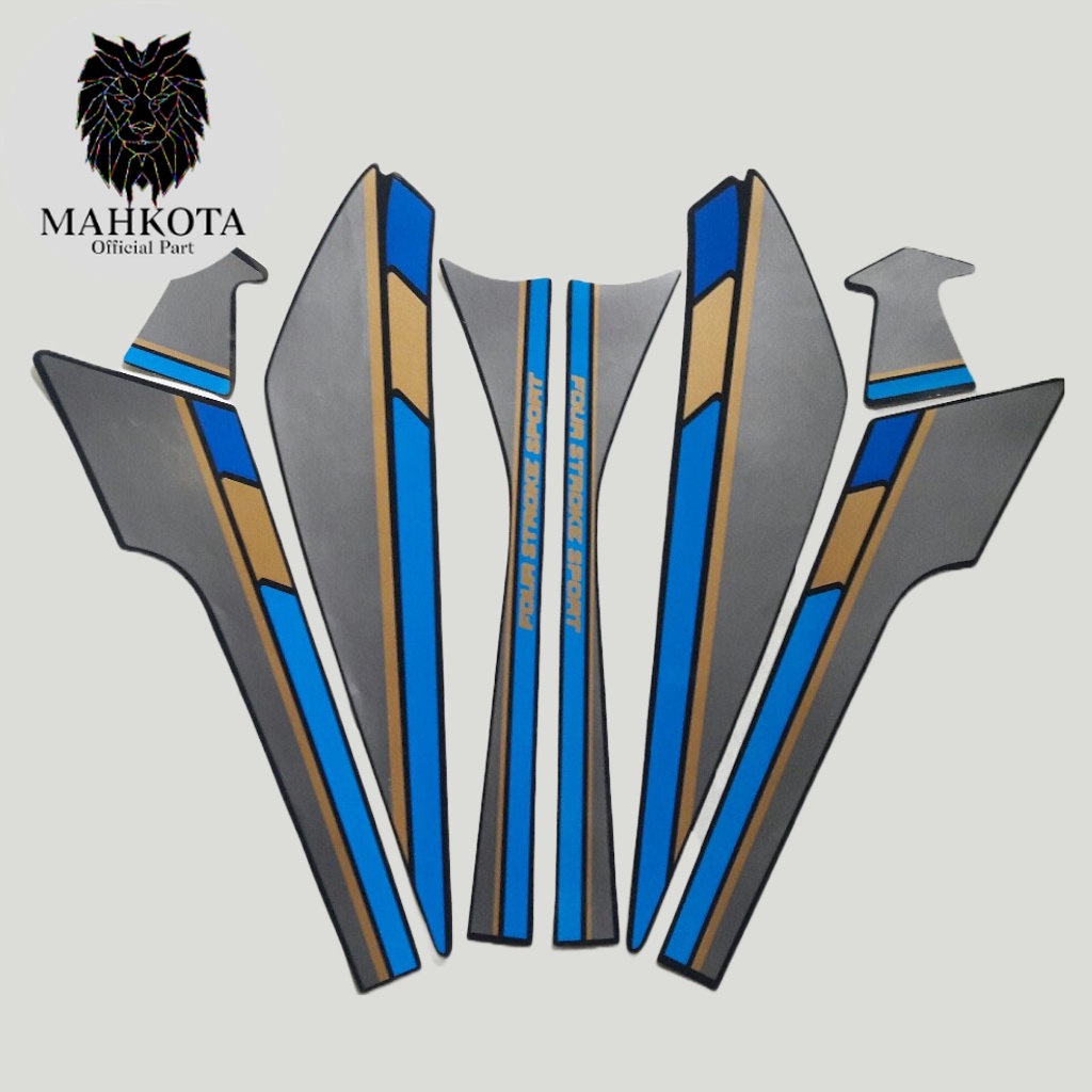 Striping Stiker Polet Sepeda Motor List Honda GL Pro 1991 1992 full hitam biru stiker list body stan