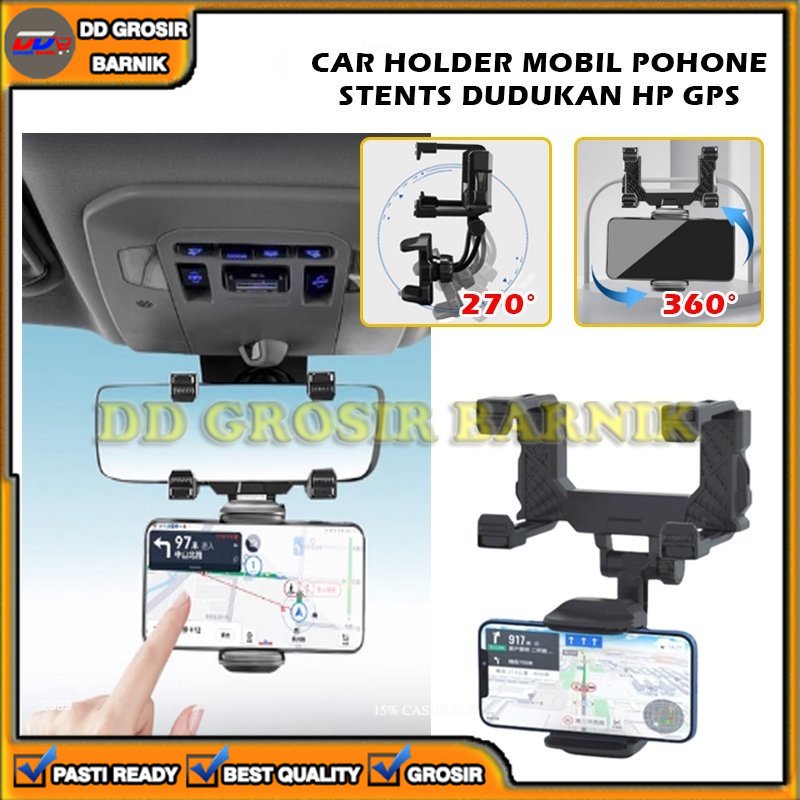 [DGB] HOLDER TEMPAT DUDUKAN GPS TEMPEL KACA SPION MOBIL SERBAGUNA