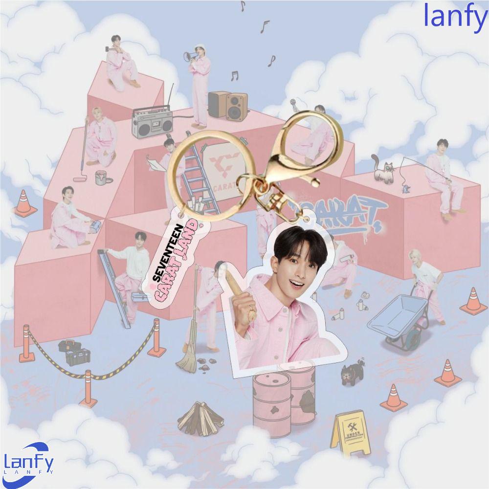 Lanfy Seventeen Gantungan Kunci Koleksi Pernak Pernik Gantungan Kunci Mobil Perhiasan Handbag Pendant Hanging Decoration Acrylic Seventeen Keyring