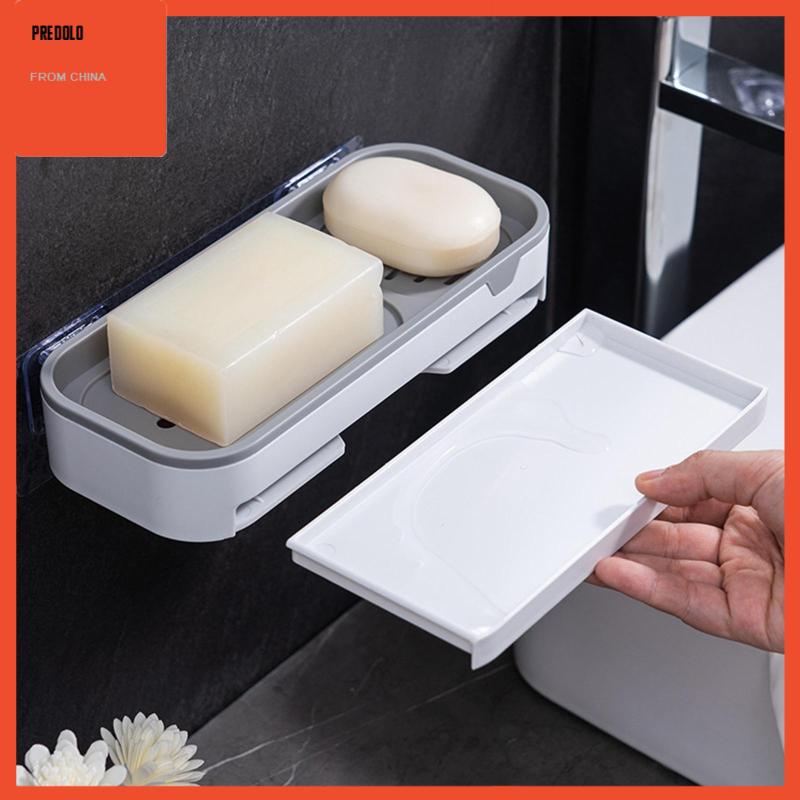 [Predolo] Soap Holder Self Draining Tempat Sabun Tempel Dinding Untuk Kamar Mandi Shower Hotel