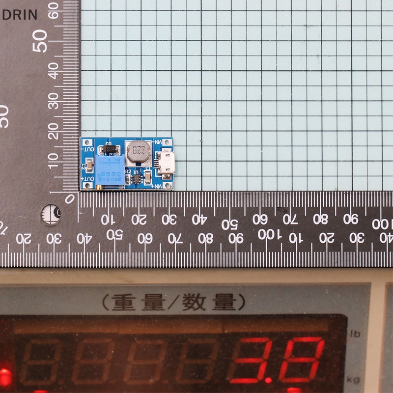 Dr DC-DC Modul Boost Adjustable 2A Boost Plate Step Up Module Dengan/Tanpa MICRO USB 2V-24V Ke 5V 9V 12V 28V vn