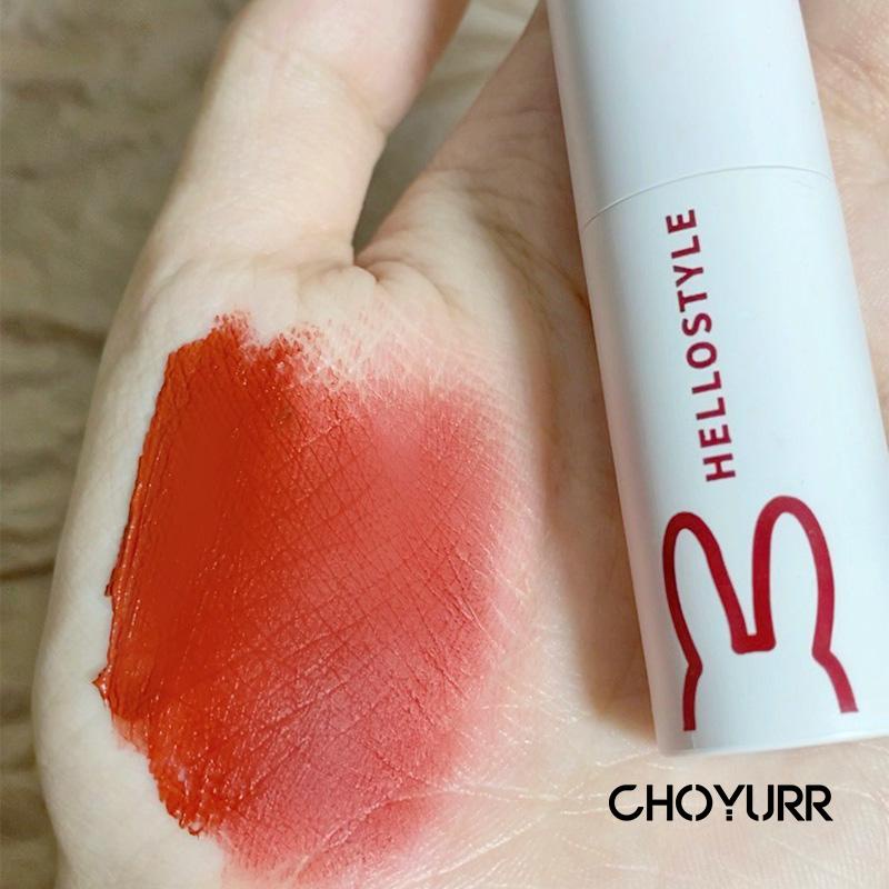 【COD】HELLOSTYLE  Lip Cream Kelinci Putih Kecil Velvet Matte Long Lasting Lipstick-CH