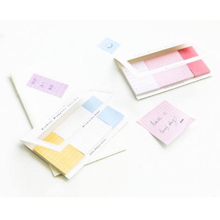 [Gongjin] 90 Lembar COLOR PALETTE Sticky Note / Memo Pembatas Buku Catatan Memopad Warna Lucu Estetik Aesthetic Anotasi