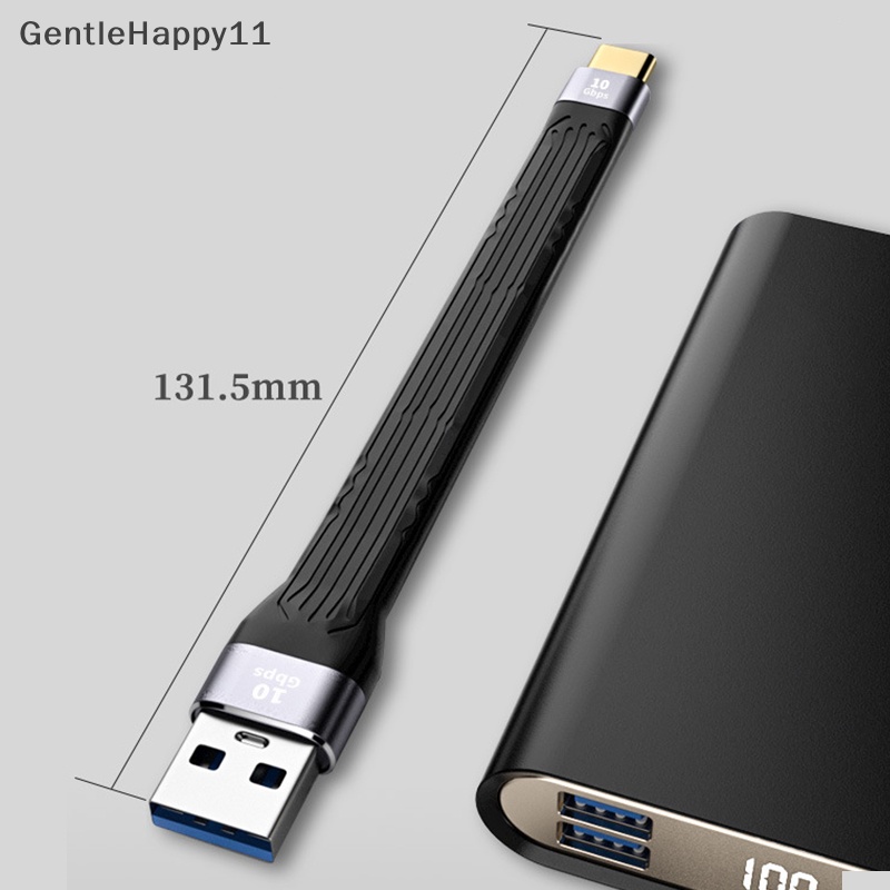 Gentlehappy Kabel USB Ke Tipe C Ultra Pendek USB 3.1 Gen 2usb C Quick Charge FPC Cable Wire 4K 10Gbps Sync Kabel Data Cable Kabel Data Charging Line id