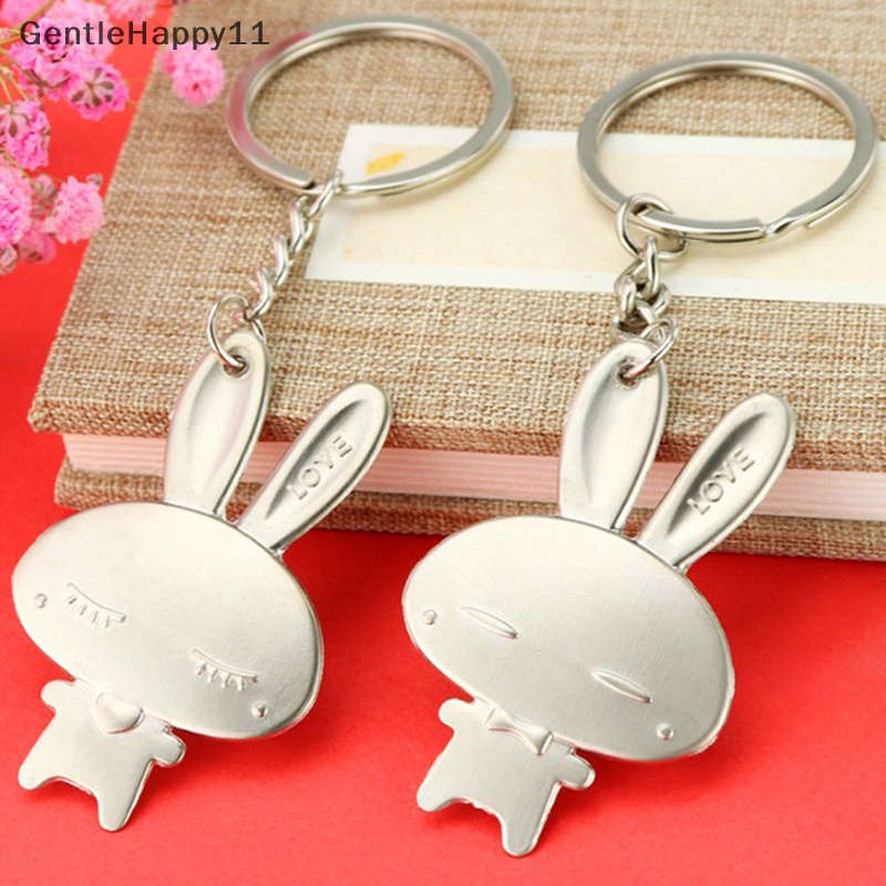 Gentlehappy 2023gantungan Kunci Kelinci Tas Mobil Gantungan Kunci Pesona Tas couple Liontin Keyring Hadiah id