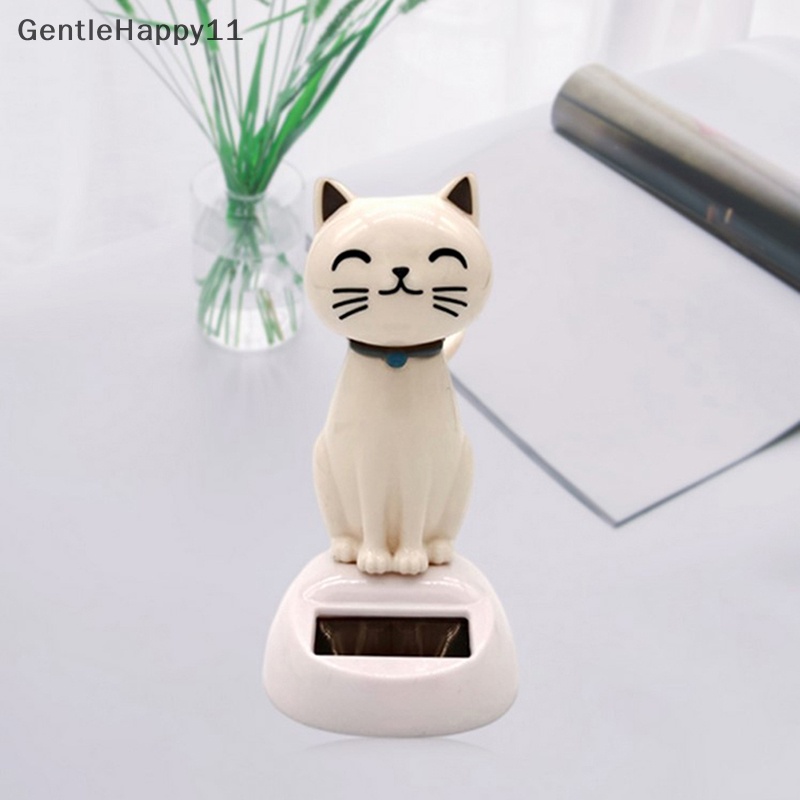 Gentlehappy Solar Dancing Mainan Patung Kucing Tenaga Surya Figurine Meja Mobil Dekorasi Kantor id