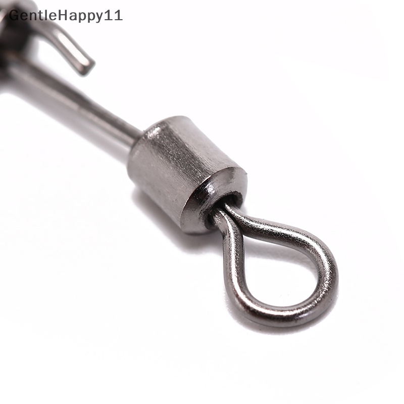 Gentlehappy 10pcs Steel Quick Lock Swivels Interlock Snap Fishing Lure Tackles Carp Fishing id