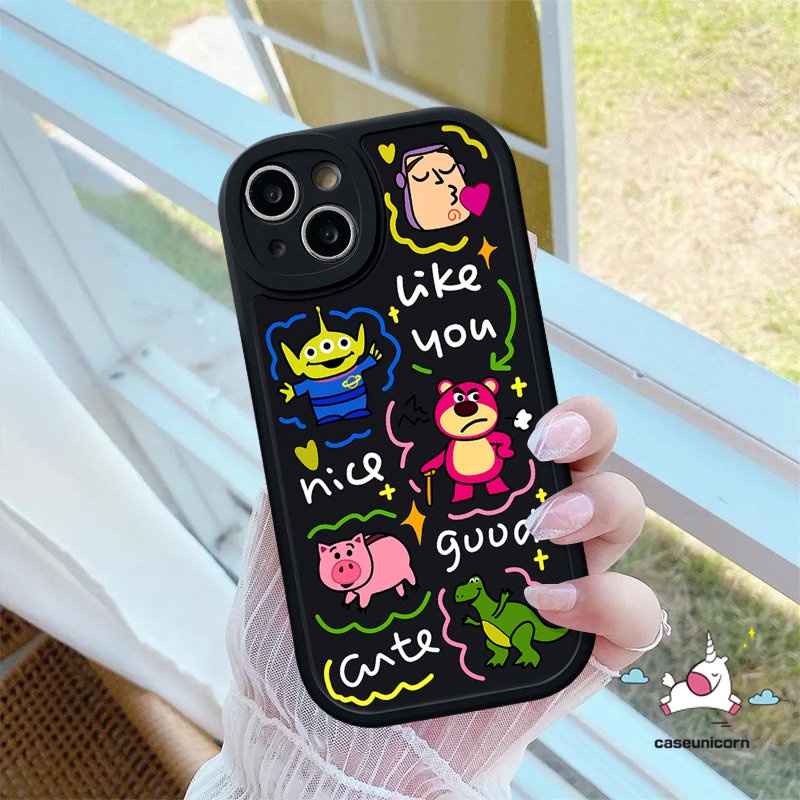 Kartun Toy Story Strawberry Bear Case Redmi Note11 9Pro 10Pro 9s 9 8 10 10s 11 Pro+11s 8 Redmi 12C A1 10C 9 10A 9C 10 9T 9A Mi 11T 12 POCO M3 F4 X3 NFC Pro Lucu Soft Cover Alien