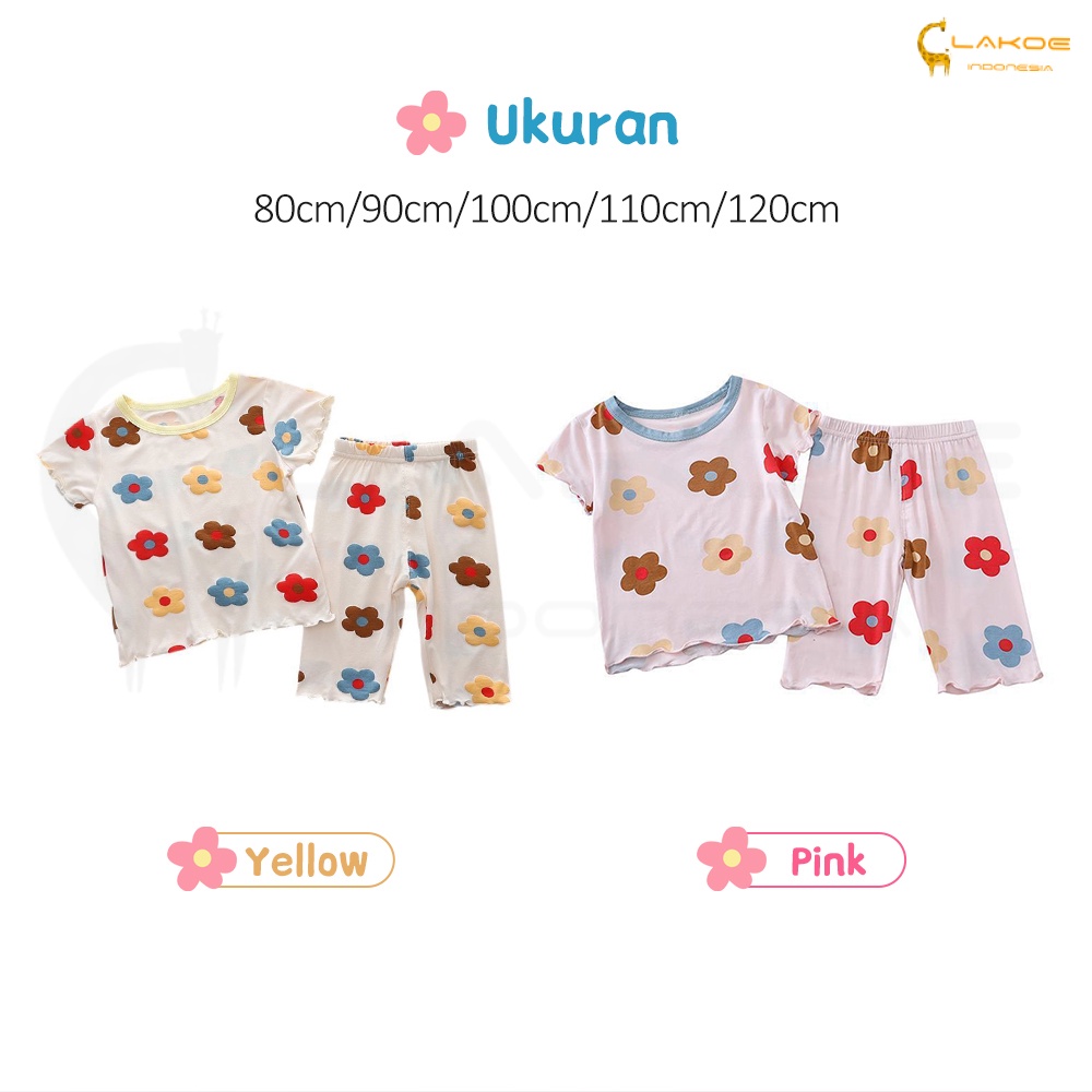 Lakoe 1-5 Tahun Piyama Setelan Anak Lengan Pendek/Baju Tidur Anak motif lucu