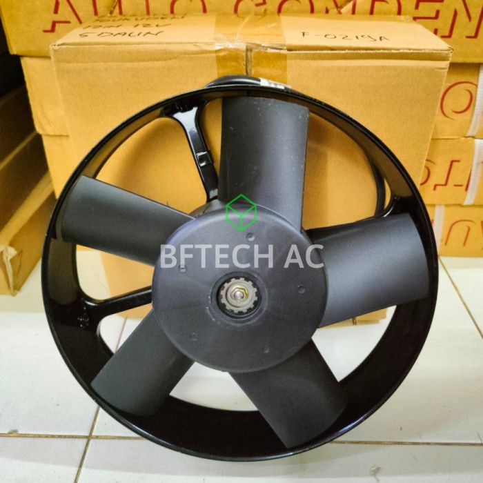Extrafan Tokuden 12 In 24 Volt 5 Daun Polos Kipas AC Mobil