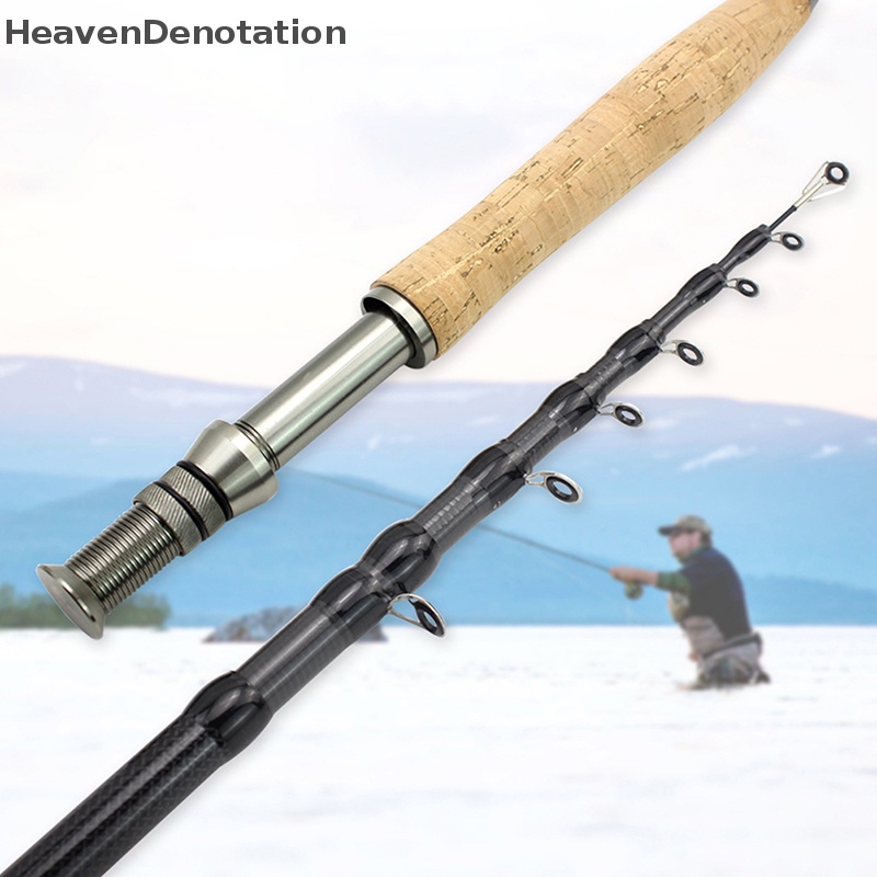 [HeavenDenotation] 2.1m2.4m2.7m Telescopic Fly Fishing Rod Portable Carbon Fast M Power Fly Trout Lure Fishing Tackle Rod Memancing Barang pesca HDV