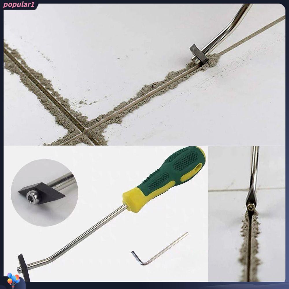 Populer Pembersih Nat Ubin Keramik Tungsten Steel Drill Bit Hand Tool Untuk Pembersih Semen Jahitan Dinding Lantai