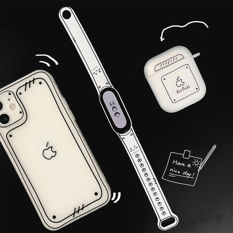 Upgrade Your Xiaomi Mi Band 6/5 with this Black Watch Band Xiaomi Mi Band 6/5 with this Black Watch Band Stylish Black Watch Band Compatible with Xiaomi Mi Band 3/4