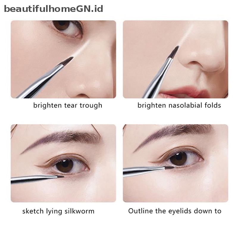 {Cantik} Upgrade Blade Eyeliner Brush Sikat Alis Datar Sudut Sangat Tipis Halus Di Bawah~