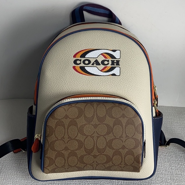 Coach Backpack With Signature Canvas Detailed And Coach stamp