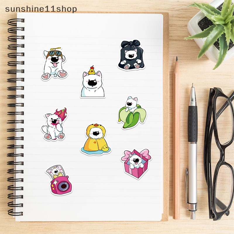 Sho 50 /100 Pcs Lucu Corgi Kawaii Hewan Stiker Ponsel Bagasi Skateboard Laptop Gitar Kartun Grafiti Tahan Air Stiker Sticker N