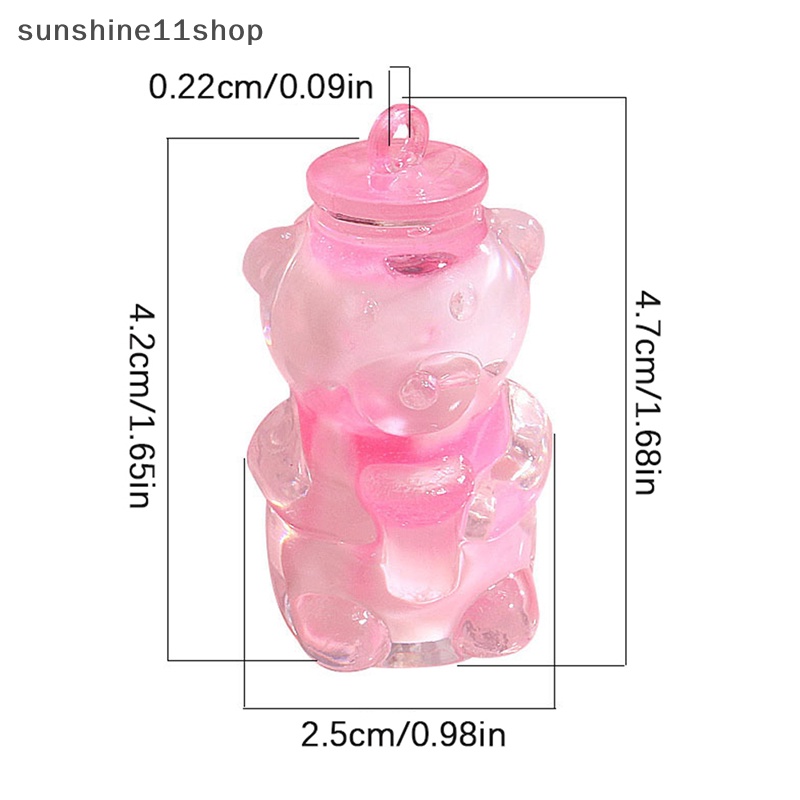 Sho Botol Beruang Resin Mini Luminous Glow In The Dark Miniatur Ornamen N