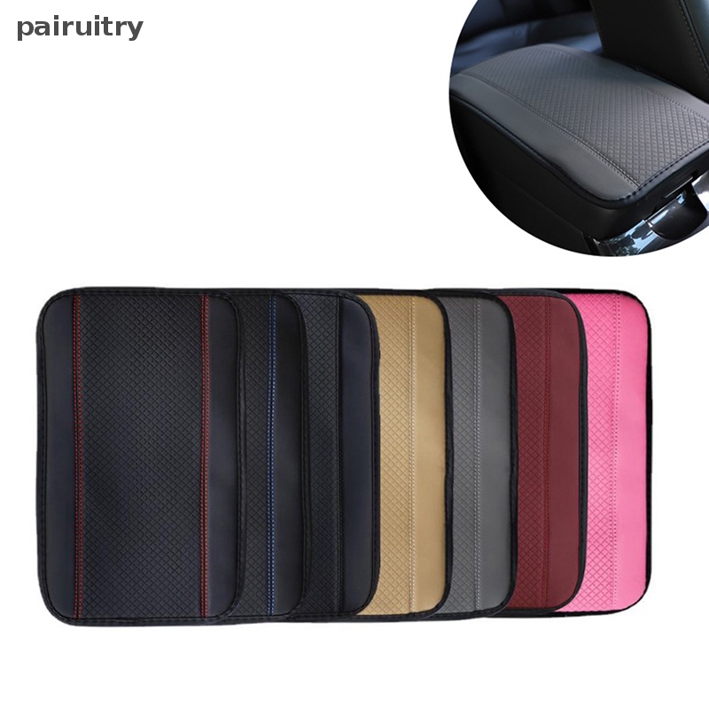 Prt Universal Armrest Box Pad Fiber Kulit Timbul Sandaran Tangan Box Cover PRT