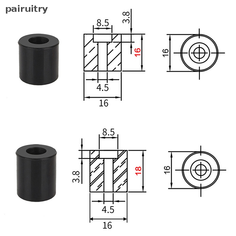 Prt 4Pcs Hot Bed Silikon Leveling Column 18mm 16mm Untuk Ender3Cr10 CR10S Leveler PRT