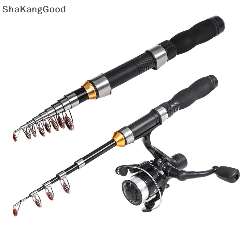 Skid Portable Spin Fishing Rod Tough Carbon Fiber Power Teleskopik Travel Sea Boat Pancing SKK