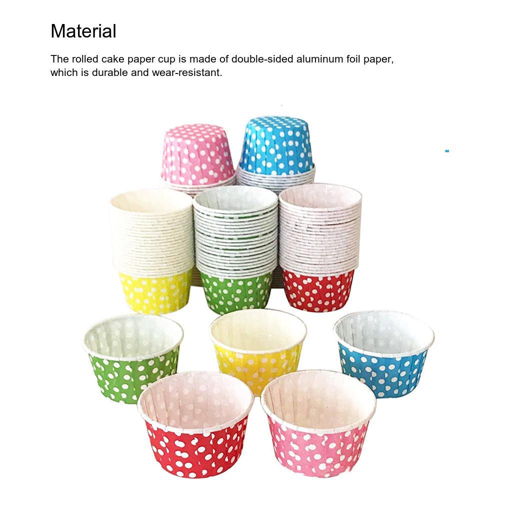 50pcs Gelas Es Krim 200ml Dessert Bowl Treat Cup Takeout Menebal Muffin Liner Kue Baking Tray Case Pastry Tools