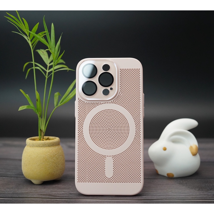 New Stylish Magnetic Phone Case for iPhone 11 12 13 14 Pro Max with Heat Dissipation and Lens Film