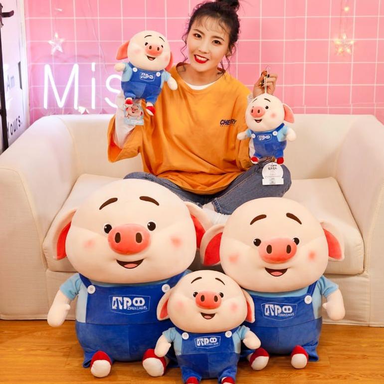 Boneka Babi zhu Xiaopi Ukuran 38cm bahan plush