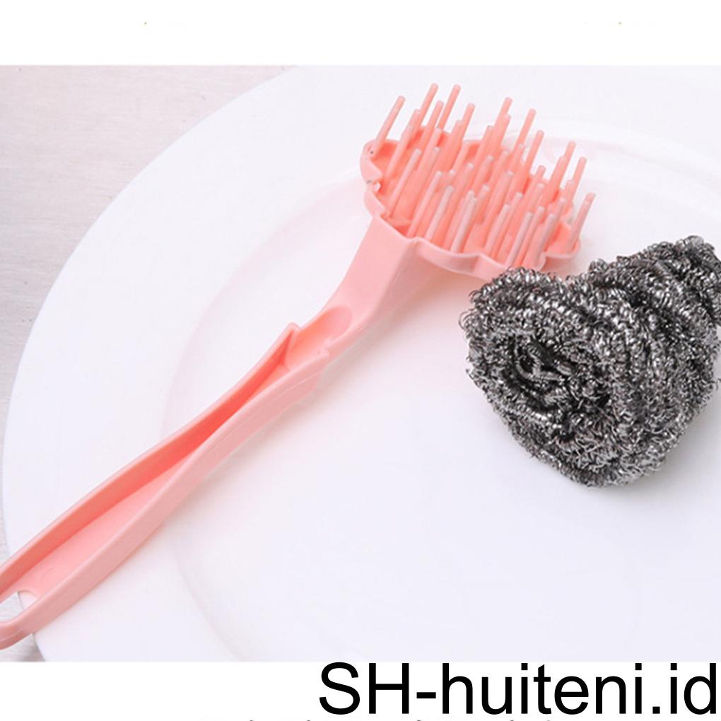 Abs Sikat Pembersih Kawat Baja Gagang Panjang Dapur Rumah Bangku Masak Mangkok Nampan Piring Panci Wajan Brushes Aksesoris