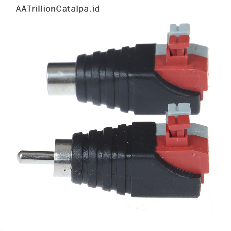 Aatrililioncatalpa Speaker Kawat A/V Kabel Ke Audio Male Famale RCA Konektor Tekan Plug Terminal ID