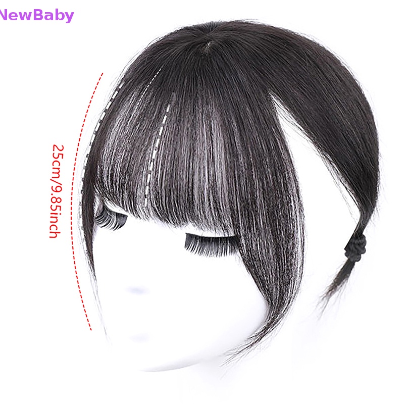 Newbaby Sintetis 3D Air Bangs Hair Clip-In Poni Ekstensi Pinggiran Palsu Natural Fake ID