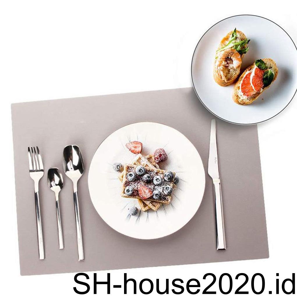 Tatakan Silikon Persegi Panjang Foldable Nonslip Heats-Isolasi Restoran Sekolah Tempat Mat Cushion Aksesoris