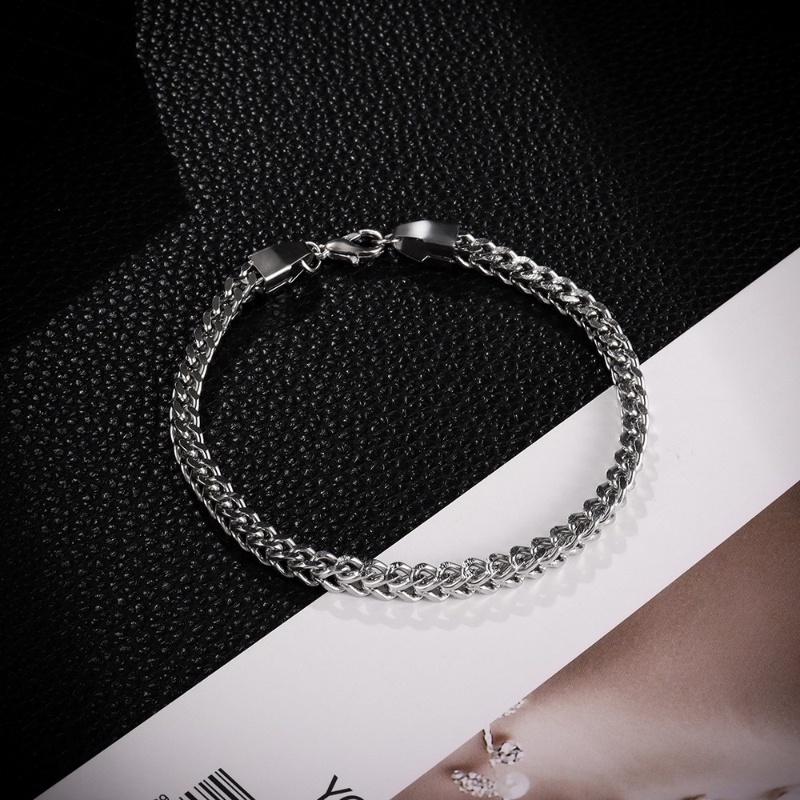 5mm /10MM Lebar Hip-hop Stainless Steel Pria Fashion Gelang Baja Titanium Perhiasan Aksesoris 20CM /21CM