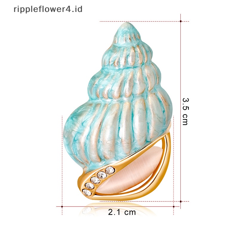 {rippleflower4.id} Bros Tetes Minyak Keong Kecil Kreatif Baru Untuk Wanita Aksesoris Pin Keong~