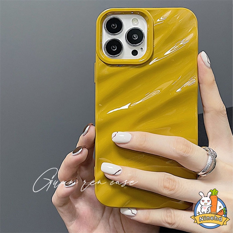 Casing iPhone Desain Riak Air 3D Simple Kompatibel Untuk Iphone14 13 12 11 Pro Max X Xr Xs Max8 7 6 6s Plus SE 2020 Case Warna Permen Macaron Anti Kotoran Anti Jatuh Cover Pelindung