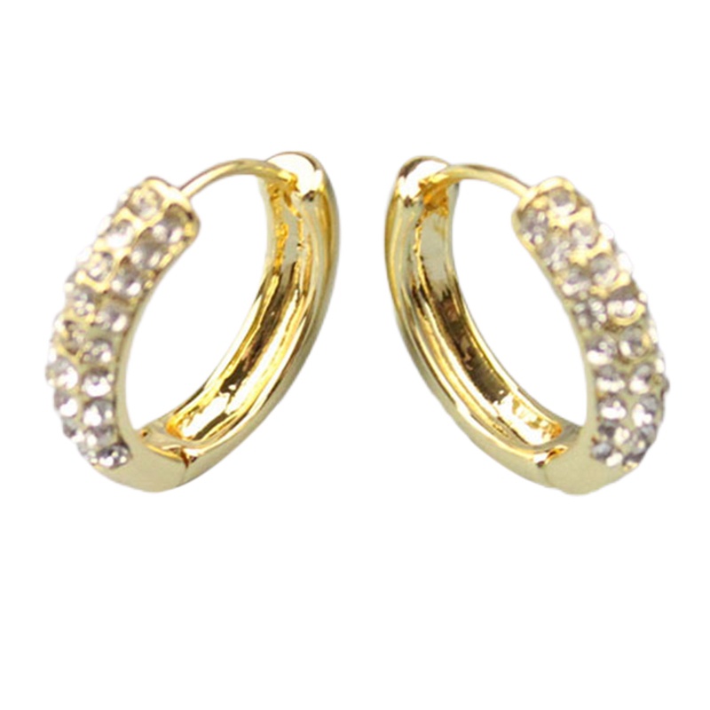 Cubic Zircon Hoop Earrings Untuk Wanita Pria Huggie Cartilage Cuff Bulat Lingkaran Anting Pernikahan Perhiasan Aksesori