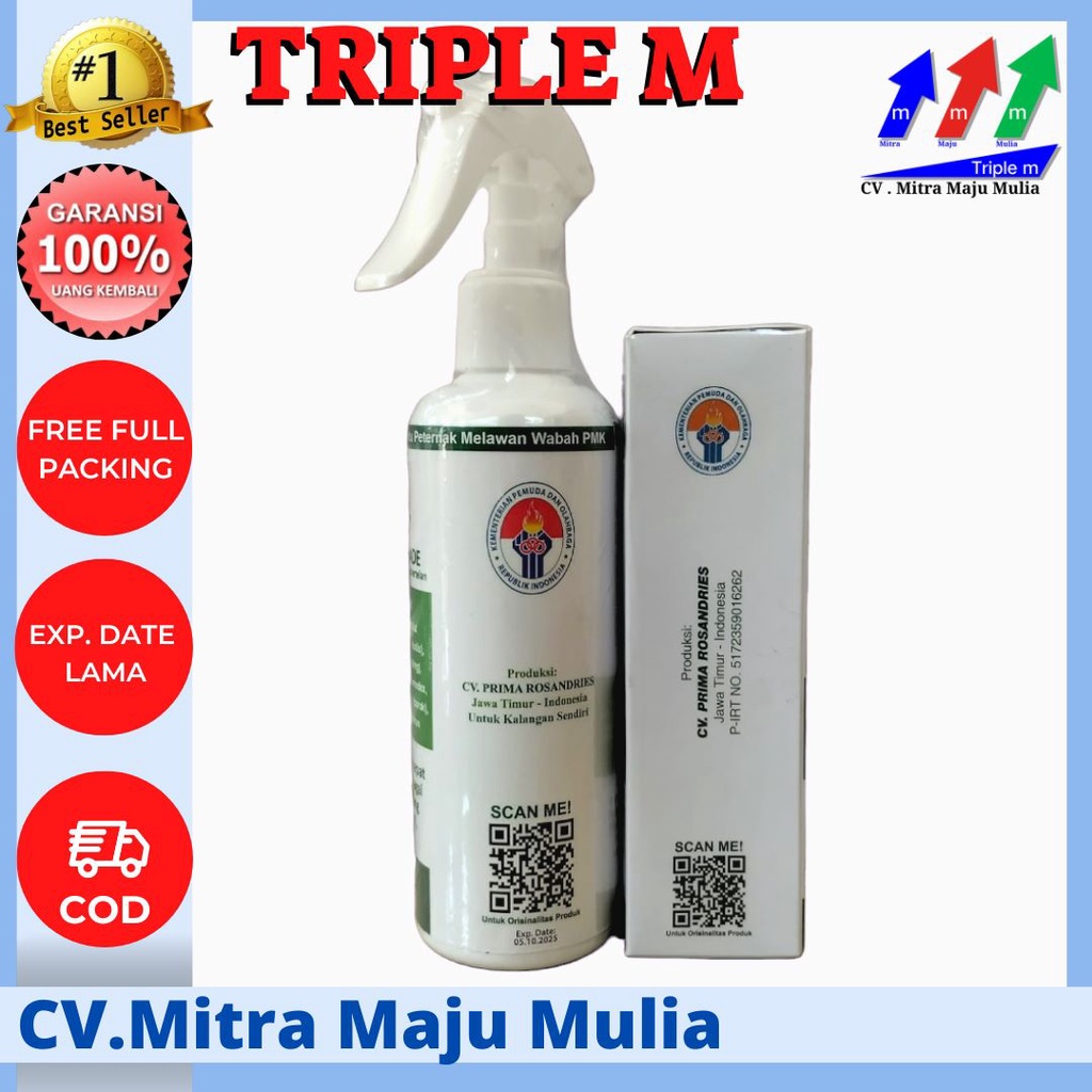 BIODIN Spray 100 ml dan 250 ml TRIPLE M