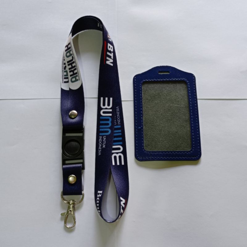READY  LANYARD BANK BTN BUMN SATUAN MURAH TALI PRINTING CUSTOM ID CARD