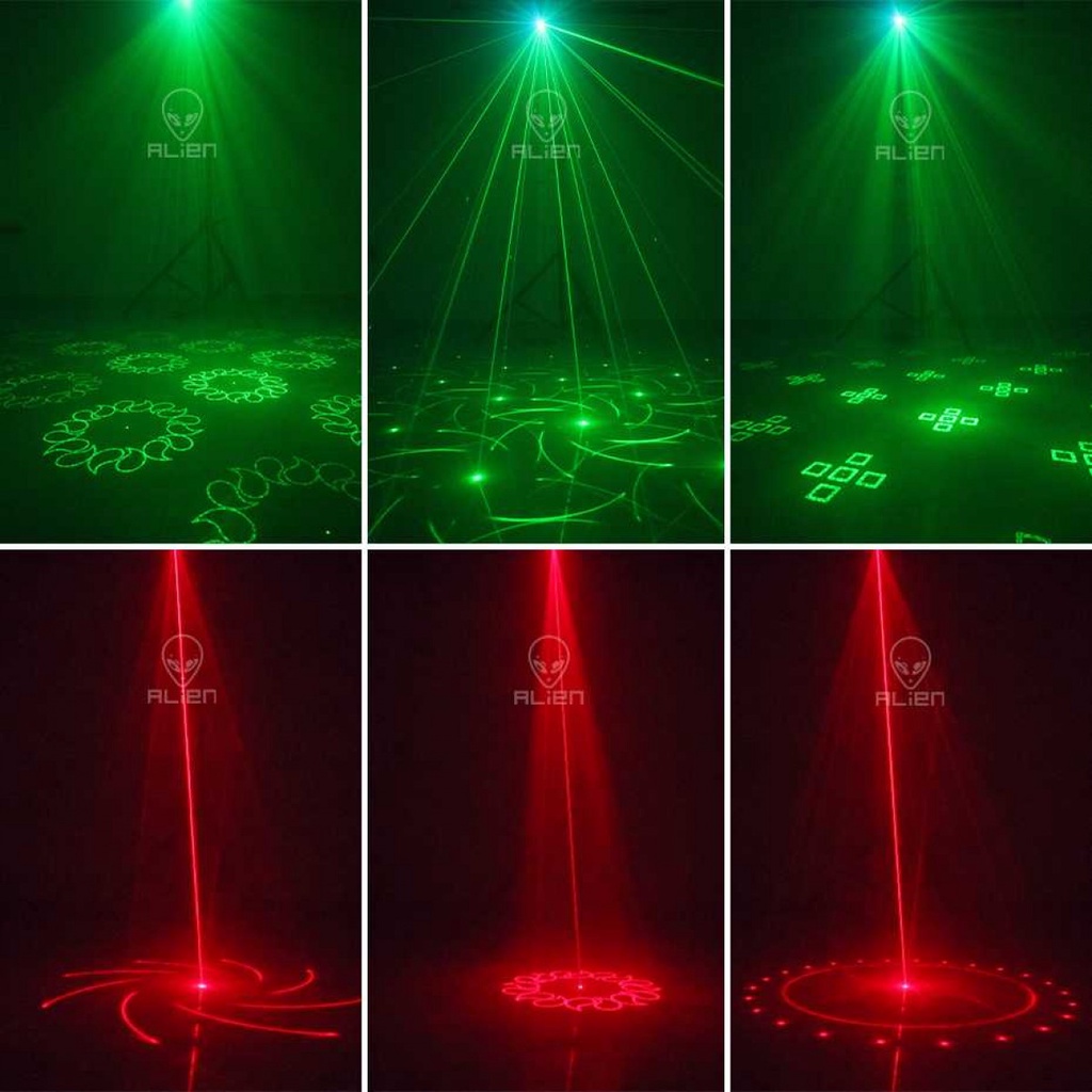 Lampu Proyektor Lighting Panggung Disco Laser LED RGB 5W RemoteControl