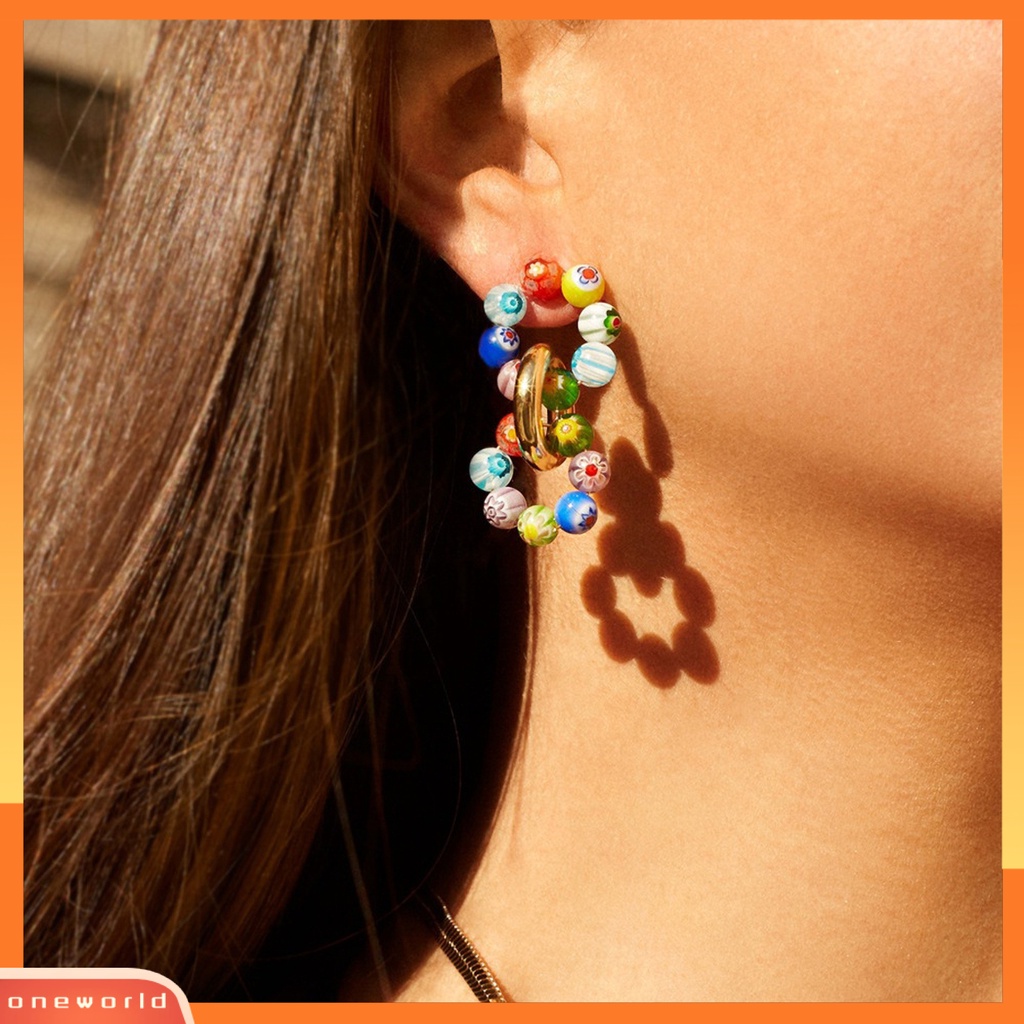 [WOD] Bohemian Bulat Mutiara Imitasi Telinga Besar Pejantan Anting Fashion Perhiasan Aksesori