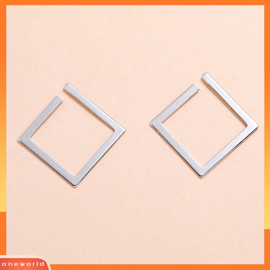 [WOD] 1pasang Anting Tusuk Berlebihan Tidak Teratur Wanita Minimalis Square Drop Earrings Hiasan Perhiasan Untuk Pacaran