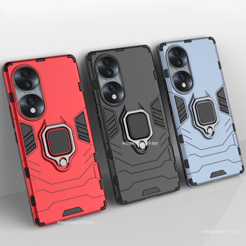 Casing Armor Shockproof Untuk Huawei Honor 70pro Cases Stand Holder Magnetic Phone Back Cover For Honor70 Honor70 Pro Fundas