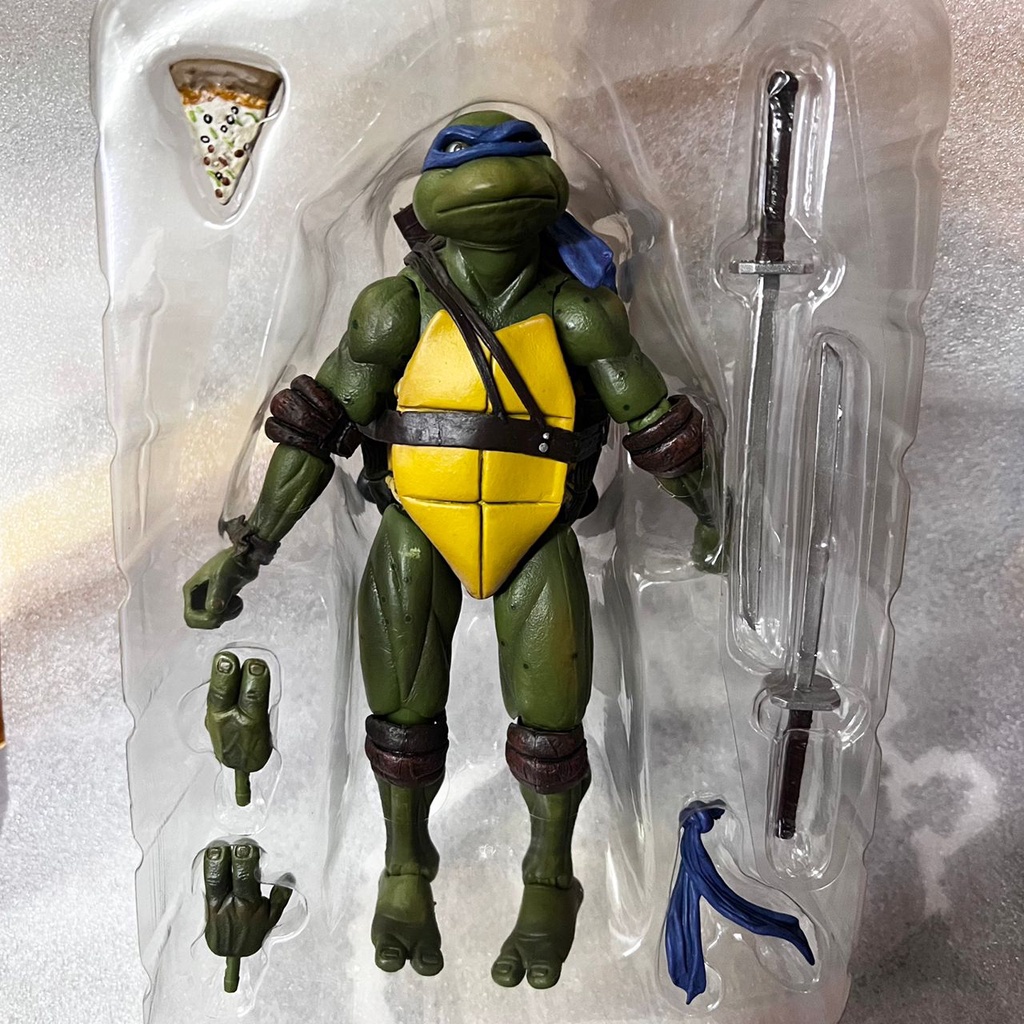 Patung Anime1990Film Neca TMNT Remaja Mutan Ninja Kura-Kura Skala 7inci Action Figure Koleksi Model Mainan Untuk Anak Teman-Teman Anak Laki-Laki