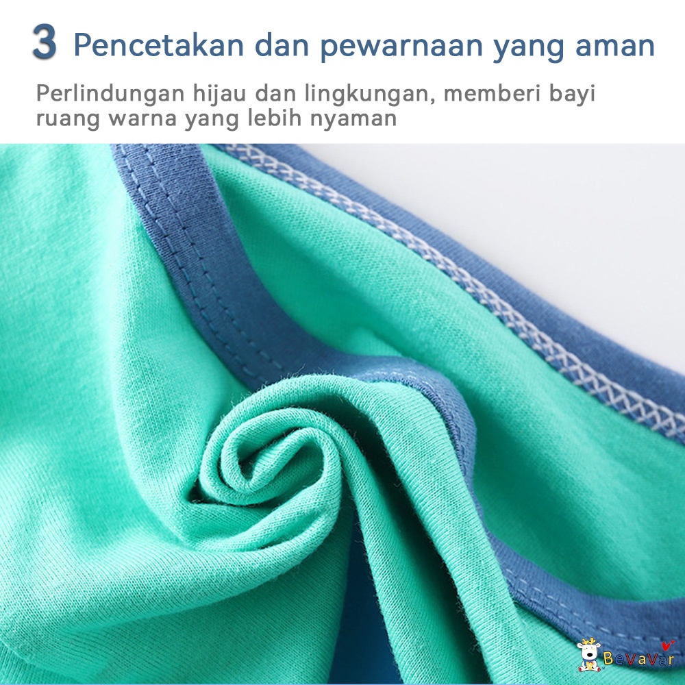 BEVAVAR 0-3thn Kaos Piyama bayi lucu Anak laki-laki perempuan Lengan pendek Bayi Import