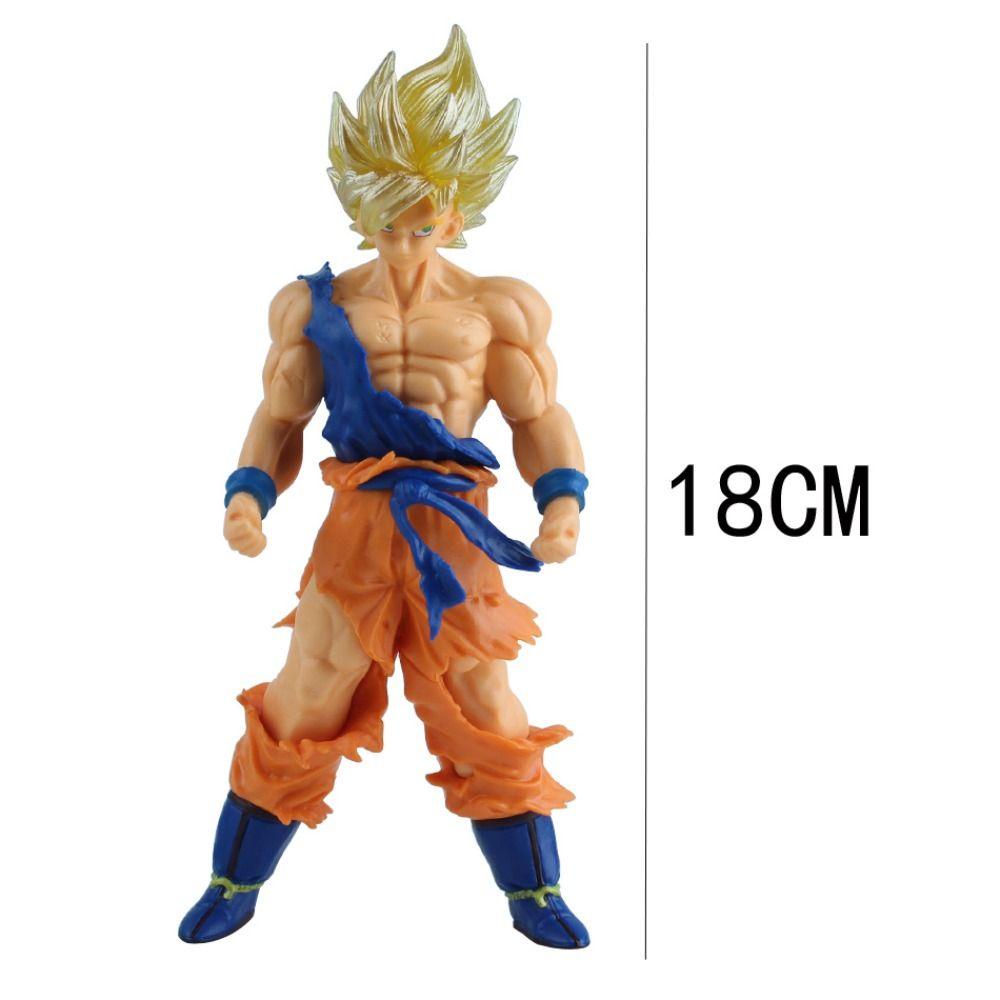 NEEDWAY Needway Son Goku Anime Figure Hadiah Natal Anak Hadiah Desktop Ornamen Anime Peripheral Anime Kostum Alat Peraga Anime Jepang Figure Model Mainan Goku Figure Toy