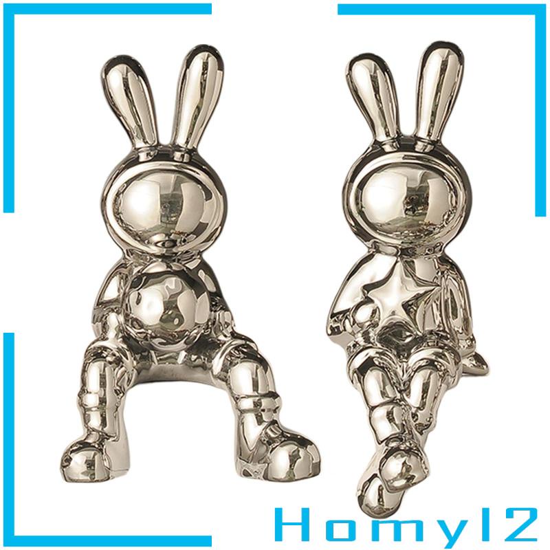 [HOMYL2] Patung Kelinci Gambar Hewan Pajangan Hadiah Ulang Tahun Desktop Bunny Statues