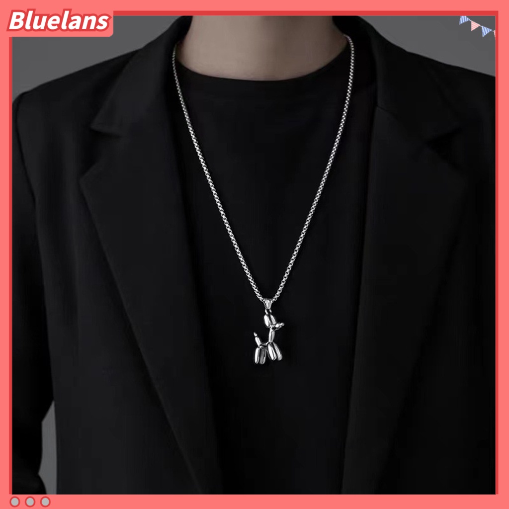 [BLS] Sweater Kalung Hypoallergenic Kasual Minimalis Alloy Halus Hadiah Perhiasan Fashion Pria Wanita Liontin Anjing Rantai Panjang Untuk Pacaran