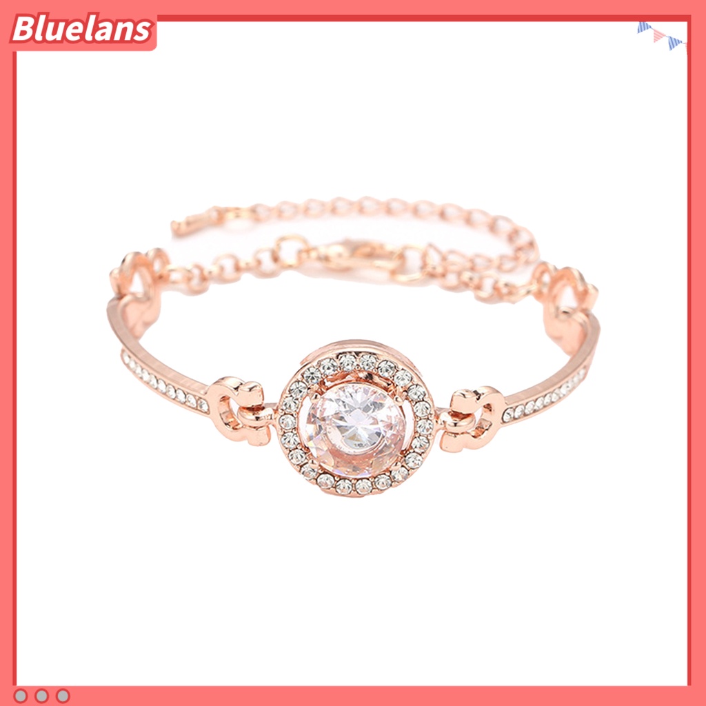 [BLS] Women Bracelet Sparkling Vibrant Color Lobster Clasp Design Adjustable Dengan Rantai Ekstensi Alloy Berlian Imitasi Bersinar Gelang Wanita Perhiasan Hadiah Untuk Perempuan
